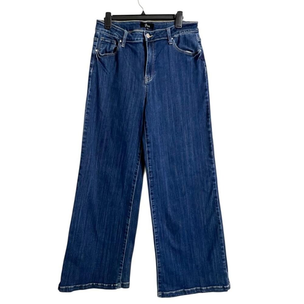 Denim by Laura Wide Leg Jeans Juniors 15/32 Blue Medium Wash Mid Rise Stretch
